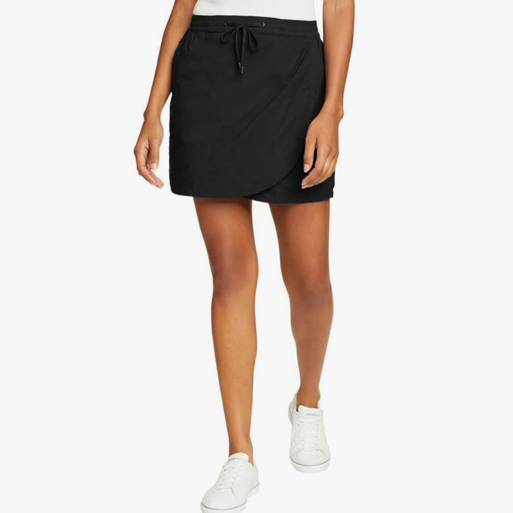 Eddie Bauer Women's Black Tulip Hem Skort Size XXL